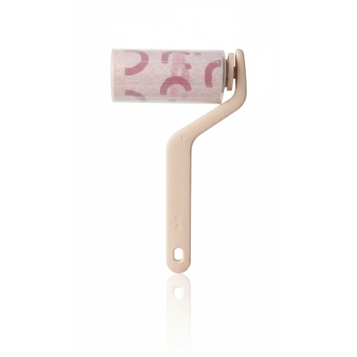 أسطوانة إزالة الوبر اللاصقة Z-COOL - مقبض وردي مريح مع أوراق منقوشة | مزيل فعال لشعر الحيوانات الأليفة والغبار - ملابس لولو شوب - Image 2