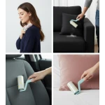 Z-COOL Adhesive Lint Roller – Blue Ergonomic Handle with Yellow Patterned Sheets | High-Efficiency Pet Hair & Dust Remover - Lolo shop fashion