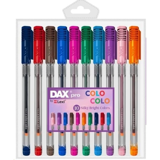 Lexi I Dax Pen ColoColo I First Time In India - Brightest Bright Color Series I Pack Of 10 Multicolor Ball Pens Lexi I Dax Pen ColoColo I First Time In India - Brightest Bright Color Series I Pack Of 10 Multicolor Ball Pens