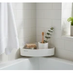 Duhome Adhesive Bathroom Storage Caddy | No-Drill Wall Mount Organizer Gray - Lolo shop home