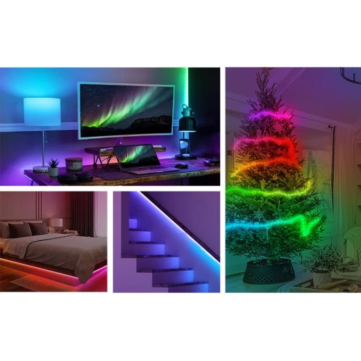 شريط إضاءة LED RGB ذكي من سونوف L3-5M-P واي فاي بطول 5 أمتار شريط مرن تحكم صوتي مزامنة الموسيقى - سونوف - Image 3