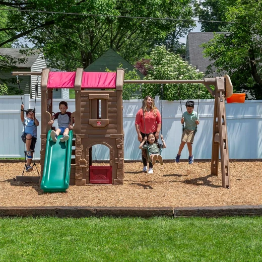 Step2 naturally playful adventure lodge swing set and play center - Step2 - Image 8