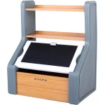 Step2 Harmony Toy Storage Box, Kids Toy Storage Bin with Chalkboard Lid, Easel & Toy Organizer in One, Made of Durable Plastic, For Toddlers 2+ Years Old, Sage Gray - Step2