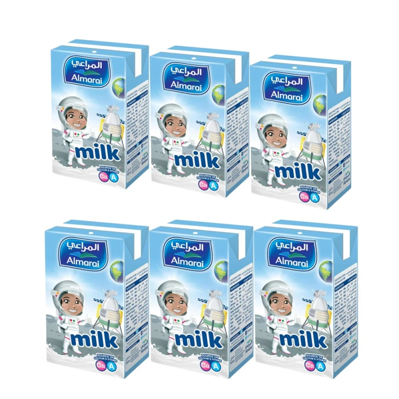 Almarai Nijoom Milk 150ml x 6 Pack, Delicious & Nutritious Milk for All Ages - Almarai
