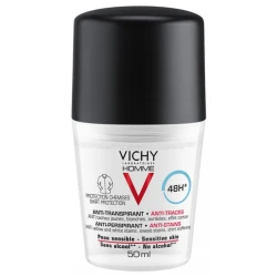Vichy Homme 48 Hour Antiperspirant Deodorant Roll On, 50ml, Long Lasting Protection