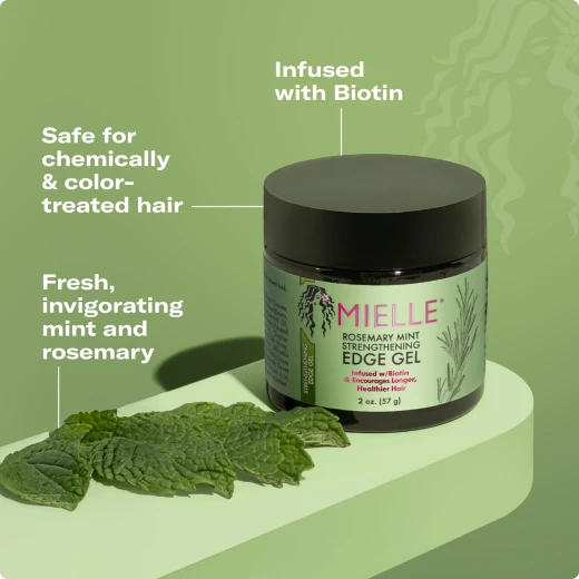 Mielle Organics Rosemary Mint Edge Control Gel, Strong Hold, 2 Fl Oz - Mielle Organics - Image 9