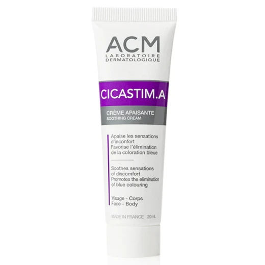 كريم مهدئ إيه سي إم Cicastim.A (20 مل) – لعلاج تهيج البشرة والكدمات | تركيبة فعالة لتخفيف التورم وتسريع تعافي الجلد - أ سي إم - Image 2