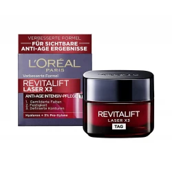 L'Oréal Paris RevitaLift Laser X3 Anti-Age Day Cream 50ml, Hyaluronic Acid Moisturizer for Women