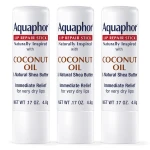 مرطب شفاه أكوافور الطبيعي المستوحى من الطبيعة، غني بزيت جوز الهند وزبدة الشيا الطبيعية، مرطب شفاه يرطب الشفاه الجافة ويلطف تشققها فورًا، عبوة من 3 قطع (0.17 أونصة).