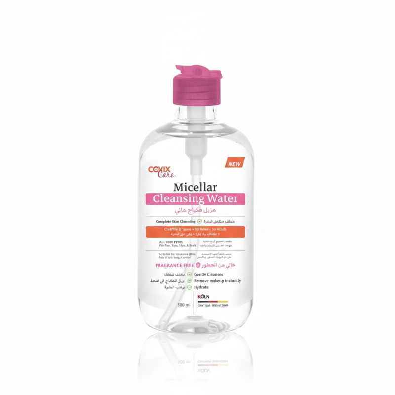 Covix Care Micellar Water Makeup Remover 500ml, Gentle Cleanser for All Skin Types - Covix