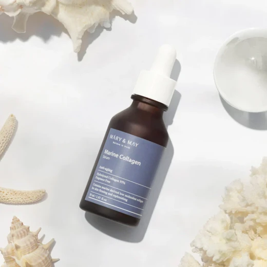 Mary & May Marine Collagen Serum 95% Anti-Aging Formula for Radiant Skin 30ml Targets Fine Lines and Wrinkles with Deep Hydration Improves Elasticity and Firmness - Mary &amp; May - Image 3