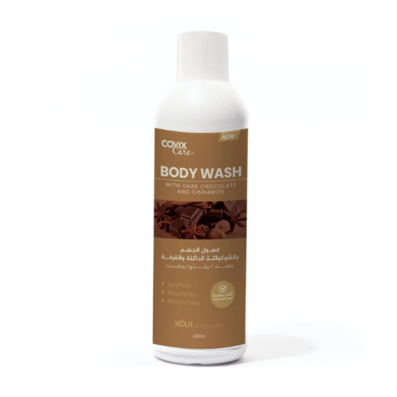Covix Care Dark Chocolate and Cinnamon Body Wash 400ml for Soft Skin - Covix