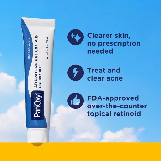 PanOxyl Adapalene Gel 0.1% Acne Treatment, Reduces Breakouts, 15g - Panoxyl - Image 3