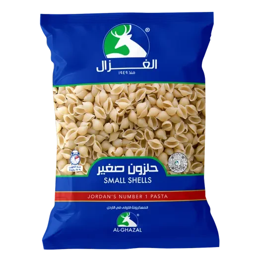 Al Ghazal Pasta Shells Small 300g, Quick Cooking, Perfect for Salads and Soups - Al Ghazal