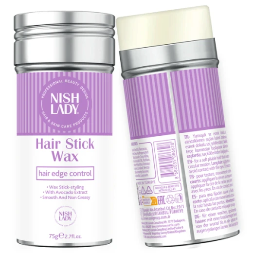 Nish Lady Hair Stick Wax 75g Strong Hold for Sleek Styles Smooth Finish Easy Application Long Lasting Control Nish Lady Hair Stick Wax 75g Strong Hold for Sleek Styles Smooth Finish Easy Application Long Lasting Control