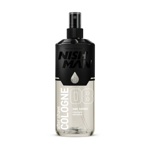 NISHMAN After Shave Cologne 08 Sun Sense 150ml New Bottle, Refreshing Scent, Skin Soothing NISHMAN After Shave Cologne 08 Sun Sense 150ml New Bottle, Refreshing Scent, Skin Soothing