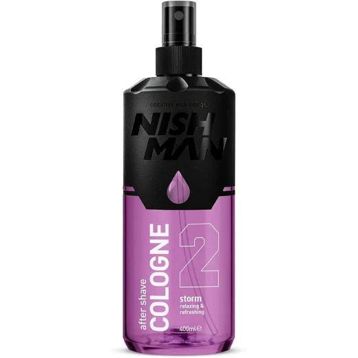 NISHMAN 02 After Shave Cologne Storm 200ml, 70% Alcohol, Antibacterial, Refreshing Face Care NISHMAN 02 After Shave Cologne Storm 200ml, 70% Alcohol, Antibacterial, Refreshing Face Care