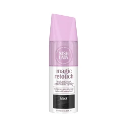 Nish lady Magic Retouch Root Concealer Black 100ml Instant Gray Coverage