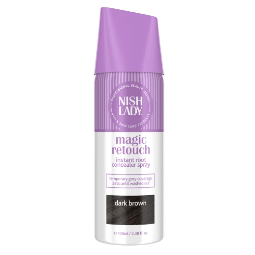 Nishlady Magic Retouch Root Concealer Dark Brown 100ml Instant Gray Coverage Nishlady Magic Retouch Root Concealer Dark Brown 100ml Instant Gray Coverage