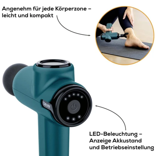 مسدس تدليك بيورير MG 99 صغير الحجم، تصميم مريح، 5 مستويات شدة - بيورير - Image 2
