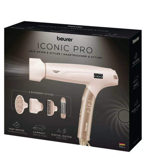 Beurer HC 150 Fusion Dry Pro Hair Dryer, Professional Ionic Technology, Creme Gold - Beurer - Image 2