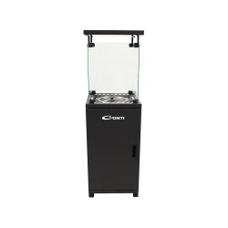 CONTI Patio Gas Heater Black Matt 13 KW Outdoor Heating for Patios and Gardens