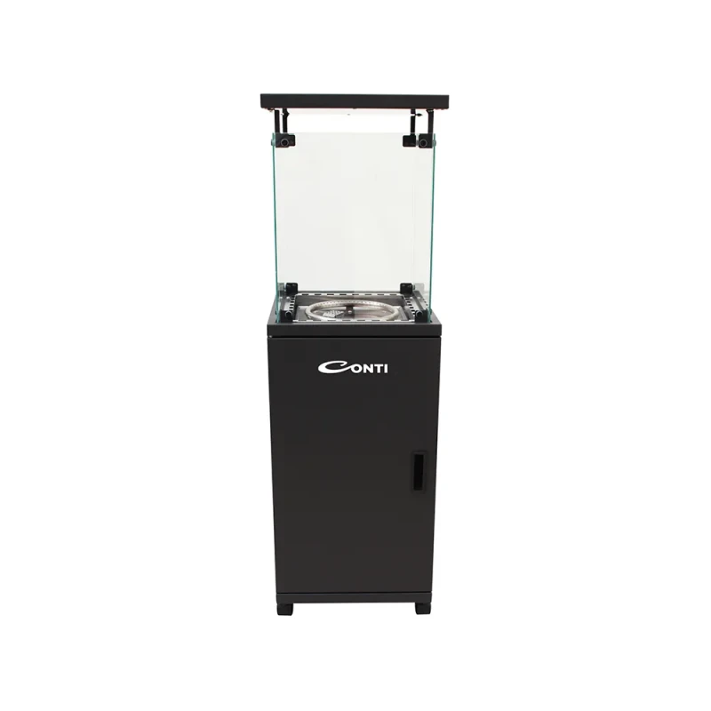 CONTI Patio Gas Heater Black Matt 13 KW Outdoor Heating for Patios and Gardens - Conti