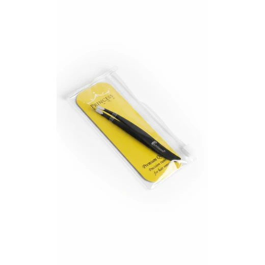 ملقط حواجب برنسيس أناقة احترافي - ملقط إزالة شعر بدقة عالية وجودة ممتازة - تصميم أسود أنيق بفتحة مائلة للتحكم الكامل ملقط حواجب برنسيس أناقة احترافي - ملقط إزالة شعر بدقة عالية وجودة ممتازة - تصميم أسود أنيق بفتحة مائلة للتحكم الكامل