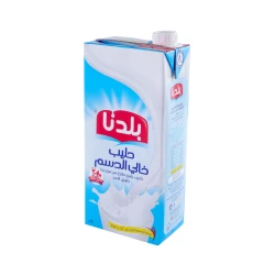 حليب بلدنا قليل الدسم 1 لتر، عبوة كرتون، حليب صحي، مشروب ألبان، تغذية يومية