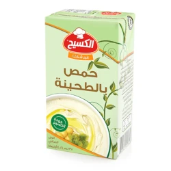 Al Kasih Hummus with Tahini Ready to Eat Dip 135g Tetra Pack, Authentic Middle Eastern Flavor, Creamy Texture, Perfect for Snacks and Meals, Delicious and Healthy Dip