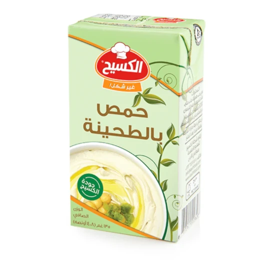 Al Kasih Hummus with Tahini Ready to Eat Dip 135g Tetra Pack, Authentic Middle Eastern Flavor, Creamy Texture, Perfect for Snacks and Meals, Delicious and Healthy Dip Al Kasih Hummus with Tahini Ready to Eat Dip 135g Tetra Pack, Authentic Middle Eastern Flavor, Creamy Texture, Perfect for Snacks and Meals, Delicious and Healthy Dip
