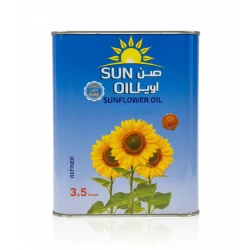 زيت دوار الشمس النقي 100% من صن اويل (3.5 لترًا) - زيت أساسي للطبخ بكميات كبيرة وخالٍ من الكوليسترول