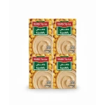 حمص ماركا الطبيعي 100% مع الطحينة – طبق حمص تقليدي جاهز للأكل 100 غرام x 4 - ماركا