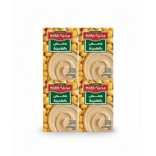 حمص ماركا الطبيعي 100% مع الطحينة – طبق حمص تقليدي جاهز للأكل 100 غرام x 4 حمص ماركا الطبيعي 100% مع الطحينة – طبق حمص تقليدي جاهز للأكل 100 غرام x 4