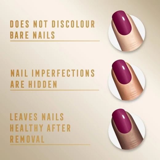 Max Factor Miracle Pure Nail Enamel Sweet Plum 320, Vegan Formula, Long Lasting Color, Chip Resistant, 12 Milliliters Bottle, Suitable for All Skin Tones - Image 2