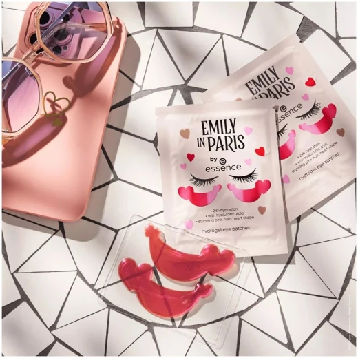 Essence Emily In Paris Hydrogel Eye Patches Hydrating, Heart Shaped, 01, 1 Pair - Image 3