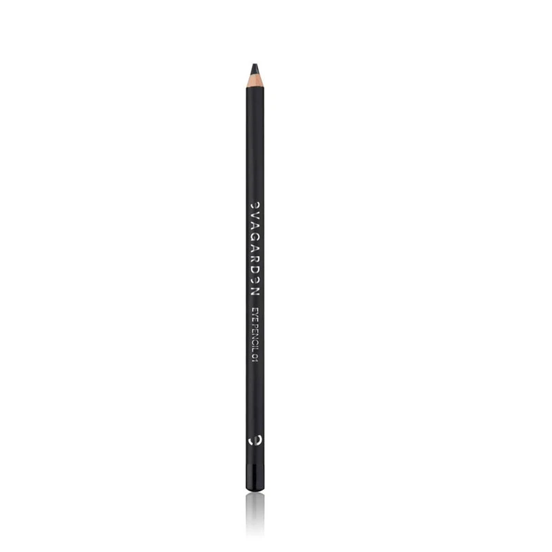 Evagarden Eye Pencil 01 Black Long Lasting Intense Color Eyeliner, Precise Application, Smudge Proof Formula, Creates Bold Definition for All Eye Shapes, Dermatologist Tested - Evagarden