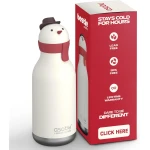 Asobu Bestie Kids Insulated Water Bottle, SNOWMAN, 16 Ounce with Straw - Asobu