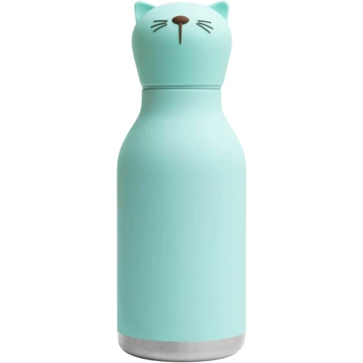 Asobu Bestie Kitty Turquoise 460ml Insulated Stainless Steel Water Bottle with Straw - Asobu - Image 4