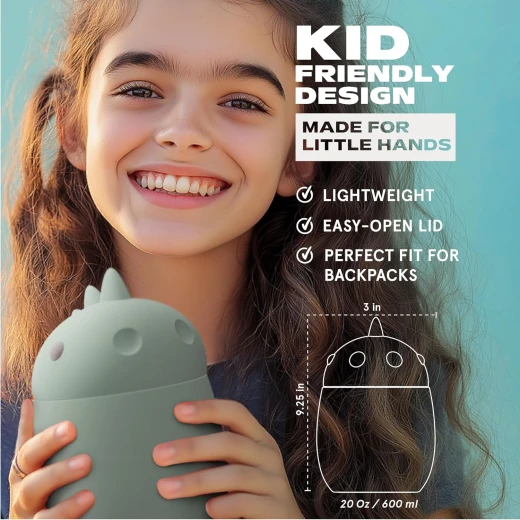 Asobu Bestie Foodie Kids Insulated Food Jar Dinosaur Design 16oz Keeps Food Hot or Cold for Hours Leakproof Durable Construction BPA Free Ideal Lunchbox Companion - Asobu - Image 4