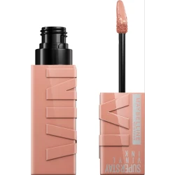 MAYBELLINE New York Lip Colour, Smudge-free, Long Lasting up to 16h, Liquid Lipstick, Shine Finish, SuperStay Vinyl Ink, 95 Captivated