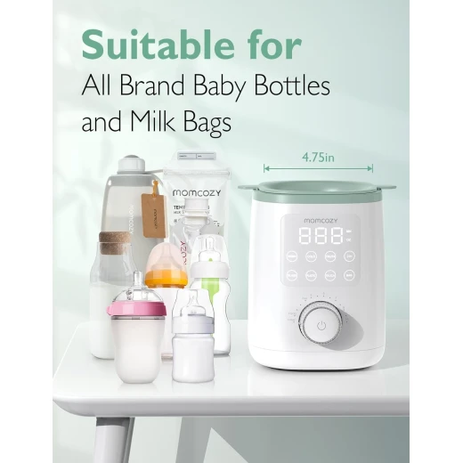 جهاز تسخين زجاجات الأطفال Momcozy Nutri، تسخين سريع، ضوء ليلي، حليب الأم وتركيبة - موم كوزي - Image 2