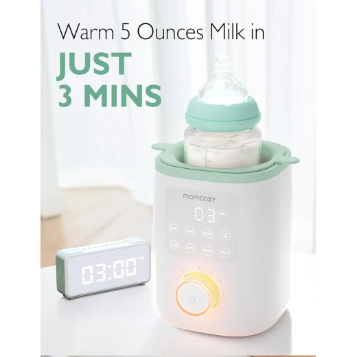 جهاز تسخين زجاجات الأطفال Momcozy Nutri، تسخين سريع، ضوء ليلي، حليب الأم وتركيبة - موم كوزي - Image 5
