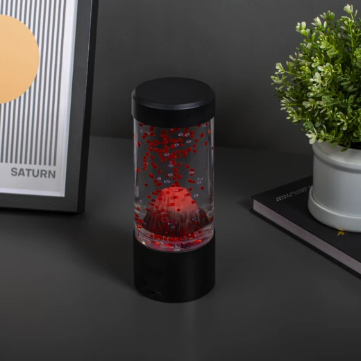 مصباح الحمم البركانية المستدير من RED5 يعمل بمنفذ USB أو ببطاريات AA لإضاءة محيطة وديكور مكتبي - Image 4