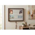 A luxurious 55x54 cm brown wooden frame with a classic and elegant design that adds a warm and sophisticated touch to your home decor. Made from high-quality materials to ensure durability and long-lasting use, it's ideal for displaying photos, artwork, and decorating walls in a simple yet attractive style - Lolo shop home