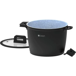 Dorsch Non Stick Stock Pot Healthy Ceramic Coating 24cm 6.8L with Tempered Glass Lid, Perfect for Soup, Stews, and Large Family Meals, Durable and Easy to Clean