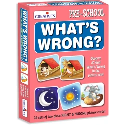 Creative's What's Wrong Card Game | 48 Cards | Fun Indoor Games for Kids | Concentration & Observation Skills