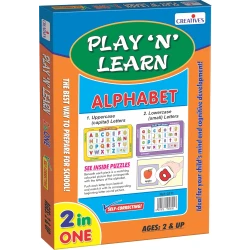 Creative's Educational 2-in-1 Alphabet Upper and Lowercase Game for Toddlers Ages 2+ Years