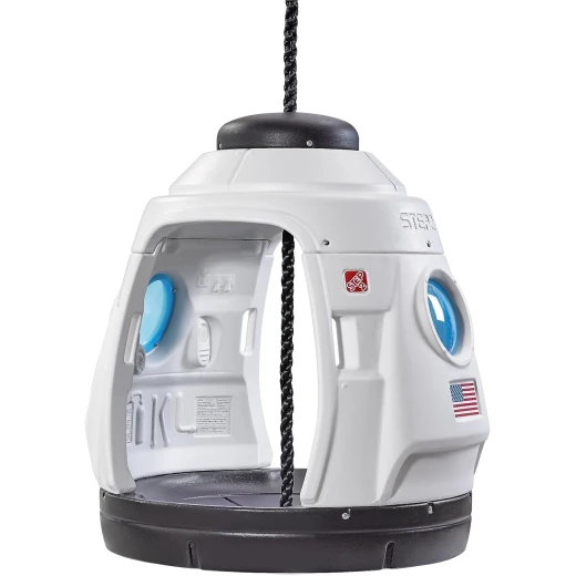 Step2 Space Capsule Swing, Kids Indoor/Outdoor Playhouse, White and Blue Step2 Space Capsule Swing, Kids Indoor/Outdoor Playhouse, White and Blue