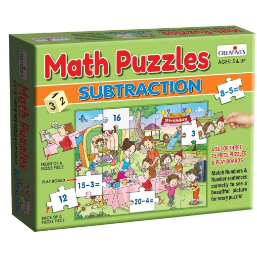 Creative's Educational Math Puzzle Subtraction Game for Kids, Educational Toy Creative's Educational Math Puzzle Subtraction Game for Kids, Educational Toy